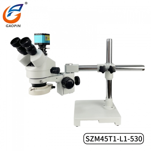 三目長臂萬（wàn）向支（zhī）架體視顯微鏡  SZM45T1-L1-530H