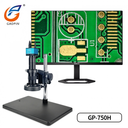 Gaopin測量電子顯微鏡GP-750H 高清2K高倍18-135倍連接（jiē）顯示器實時（shí）放大（dà）觀看拍攝儲存內置測量係統